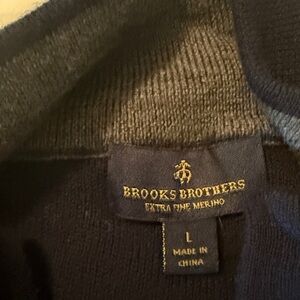 Brooks Brothers Dark Blue Merino Pullover